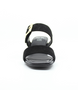 Schwarz leather heeled sandal with 45 mm block heel