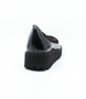 Schwarz leather court shoe with 40 mm heel