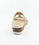 Rose Gold thong sandal with contoured footbed and 20 mm wedge heel