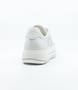 White leather sneaker with perforated side detail