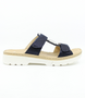 Blau leather slide sandal with adjustable buckles and flexible sole