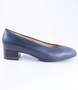 Blau leather court shoe with 35 mm heel