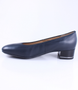 Blau leather court shoe with 35 mm heel