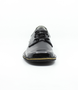 Black leather girls lace‑up school shoe with smooth upper and stitched sole.