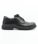 Black leather boys lace‑up school shoe with smooth upper and durable sole.