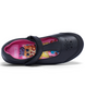 Black junior girls school T bar leather shoe with low heel and smooth upper