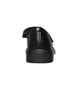 Black girls leather Mary Jane school shoe with self‑fastening strap and padded collar