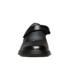 Black senior girls leather Mary Jane school shoe with self‑fastening strap and padded collar