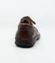 Mens cognac leather lace up shoe with stitched detailing, padded collar and flexible comfort sole.