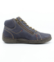 Ocean womens leather mid cut boot with lace up front, side zip and contrast stitching.