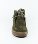 Moos womens mid cut suede lace up boot with stitched detailing and padded collar.