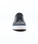 Navy mens man made lace up sneaker with perforated upper, removable footbed and lightweight EVA sole.