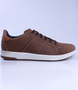 Mushroom mens leather lace up sneaker with Comfortech footbed, breathable linings and slip resisting sole.