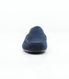 Navy Brown mens suede moc toe driver with Comfortech footbed, Suedetec linings and rubber driver sole.