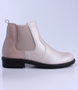 Copper girls leather dress ankle boot with side zip and cushioned sole.