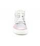 Rame girls leather high top sneaker with metallic finish, side zip and cushioned sole.