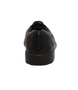 Black boys leather lace‑up school shoe with metal eyelets, removable insoles and padded collar.