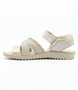 Gold girls metallic leather open‑toe sandal with glitter straps and cushioned sole.