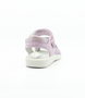 Lilac girls metallic leather open‑toe sandal with glitter straps and cushioned sole.