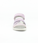 Lilac girls metallic leather open‑toe sandal with glitter straps and cushioned sole.