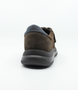 Caffe/Blu men’s suede leather casual shoe with navy heel detail and double hook‑and‑loop straps.