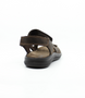 Caffe/Marrone men’s leather open‑toe sandal with triple hook‑and‑loop straps and cushioned sole.