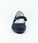Navy/Blue women’s suede leather Mary Jane with hook‑and‑loop strap and flexible sole.
