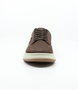 Tabacco men’s leather casual sneaker with perforated detail, cushioned footbed and contrast heel.