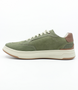 Verde men’s leather casual sneaker with perforated detail, cushioned footbed and contrast heel.