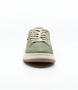 Verde men’s leather casual sneaker with perforated detail, cushioned footbed and contrast heel.