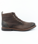 Rust Café men’s leather lace‑up boot with side zip and stitched welt sole.