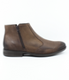 Rust Cafe men’s leather ankle boot with side zip and cushioned sole.