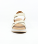 Ice women’s criss‑cross leather platform sandal with hook‑and‑loop ankle strap and cushioned footbed.
