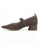 Cocoa women’s ribbed flyknit low‑heel Mary Jane pump with pointed toe and cushioned footbed.