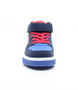 Navy/Red boys’ Spider‑Man inspired mid‑cut sneaker with web pattern, hook‑and‑loop strap and cushioned sole.