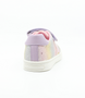 Rainbow Glitter girls’ synthetic leather sneaker with star detail, lace‑up front and hook‑and‑loop strap.