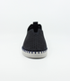 Deep Ocean women’s nubuck perforated slip‑on with scalloped pattern, contrast stitching and cushioned sole.