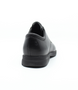 Black men’s leather lace‑up dress shoe with rounded toe and cushioned sole.