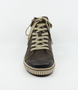 Smoke women's nubuck high-top boot with shearling lining, side zipper and cushioned footbed.
