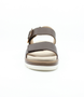 Mocca women's leather sandal with crossover straps, padded insoles and platform sole.
