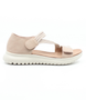 Make Up women's elastic strap sandal with adjustable fastening, padded insole and flexible outsole.