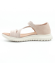 Make Up women's elastic strap sandal with adjustable fastening, padded insole and flexible outsole.