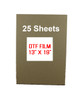 25 Sheets 13" x 19" DTF Film Double sided Hot or Cold peel
