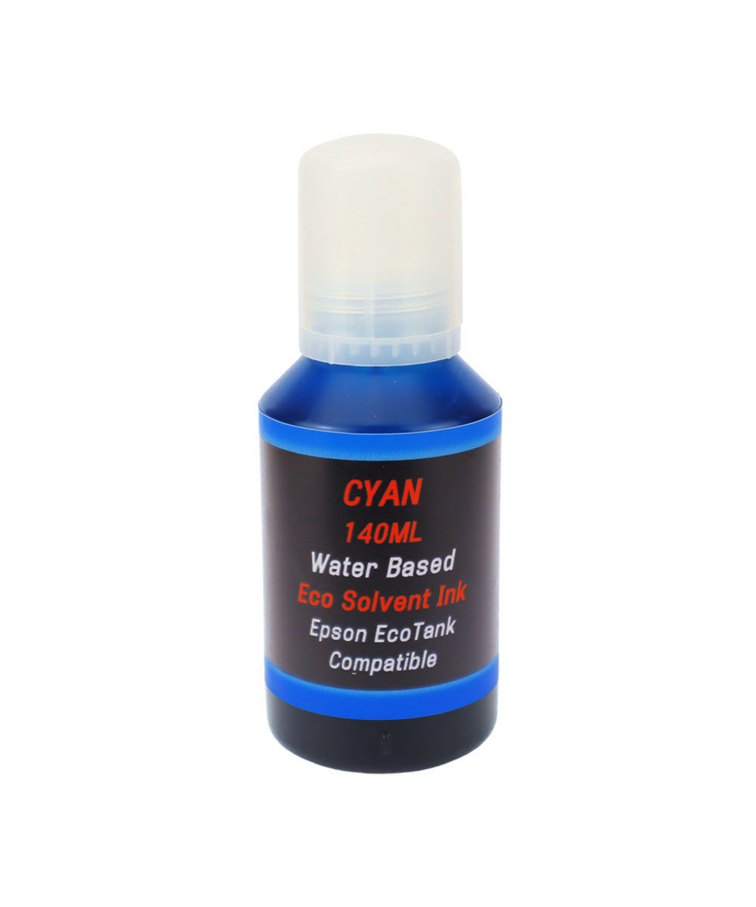 Cyan Water Based Eco Solvent Ink 140ml bottle for Epson EcoTank ET-3710 ET-3760 Printer