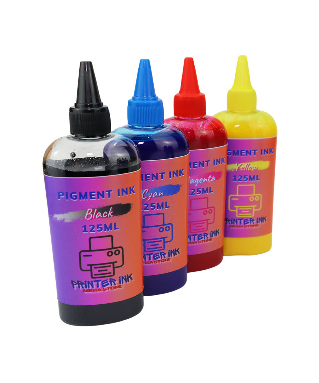 Pigment Ink 4- 125ml bottles for Epson WorkForce Pro WF-7310 WF-7820 WF-7840 printers