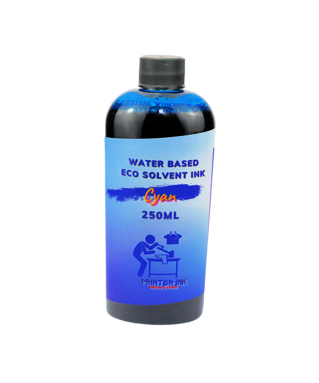 Cyan Water Based Eco Solvent Ink 250ml bottle for Epson EcoTank ET-2720 ET-2760 SuperTank Printer