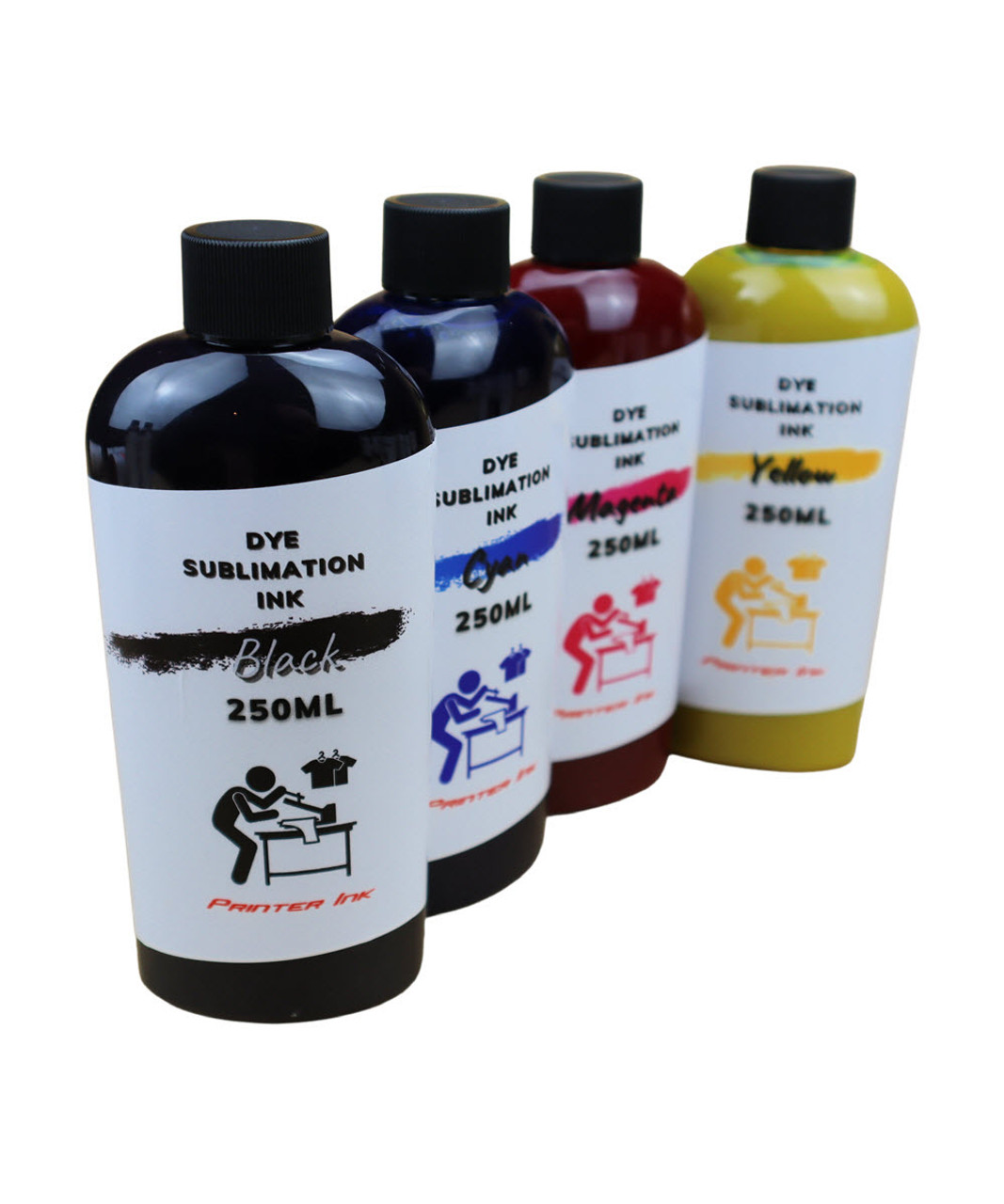 Pick 3 Colors Dye Sublimation Ink 250ml Bottles for Epson EcoTank Printers