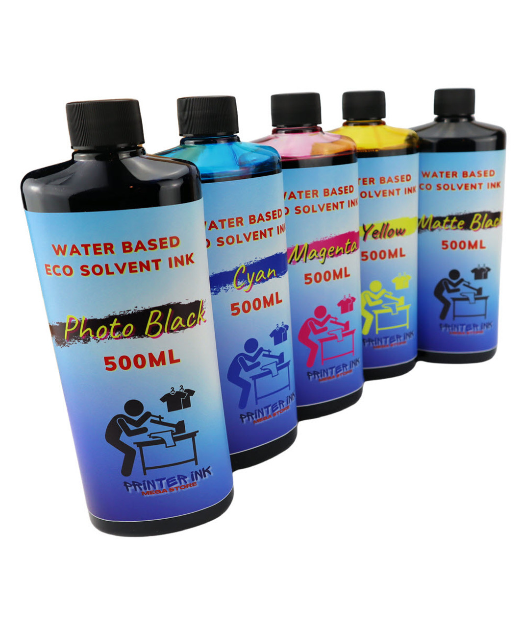 Pick 3 Colors Water Based Eco Solvent Ink 500ml Bottles for Epson SureColor T3270 T5270 T7270 Printers