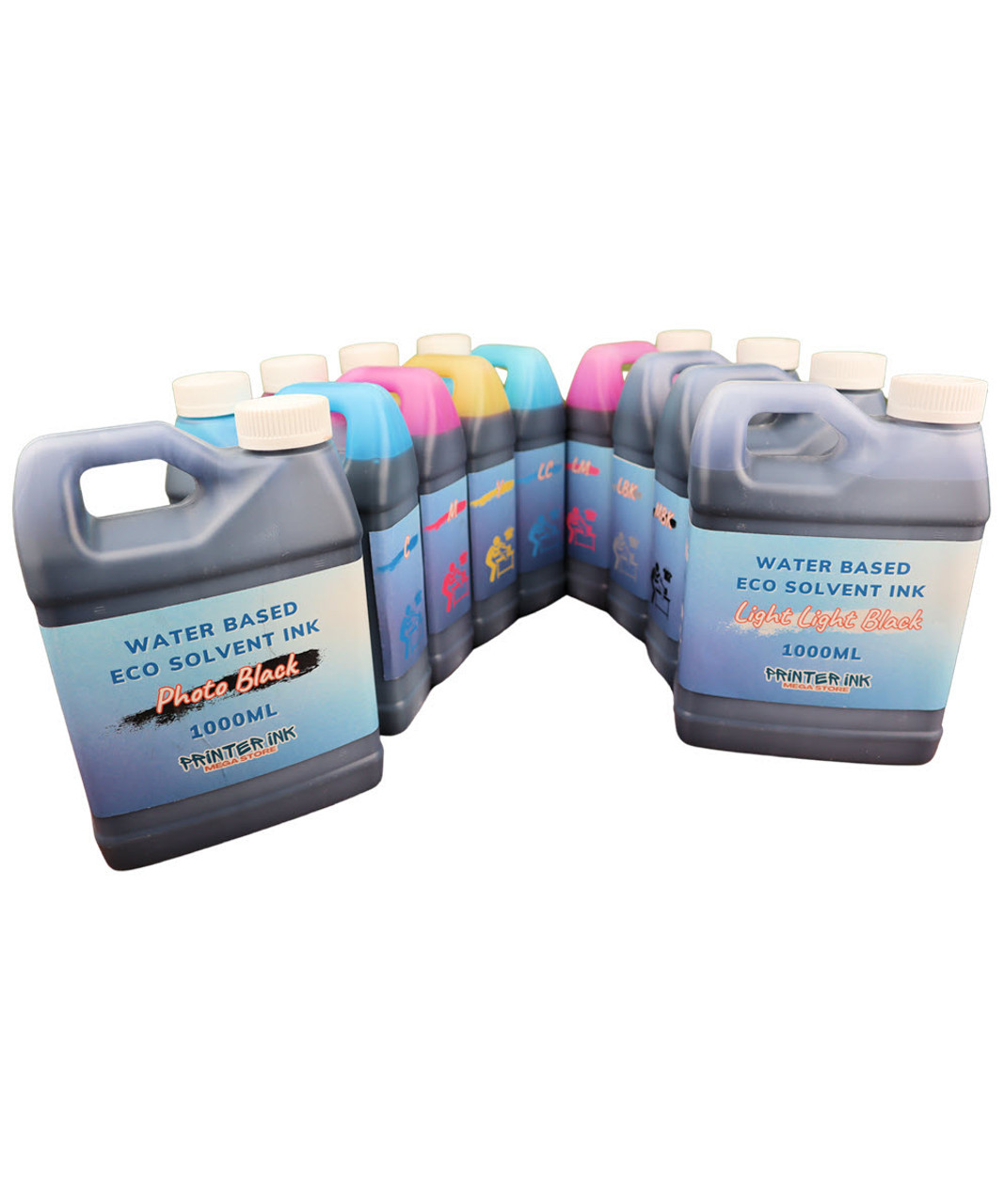 Water Based Eco Solvent Ink 9- 1000ml Bottles for Epson SureColor P800 Printer