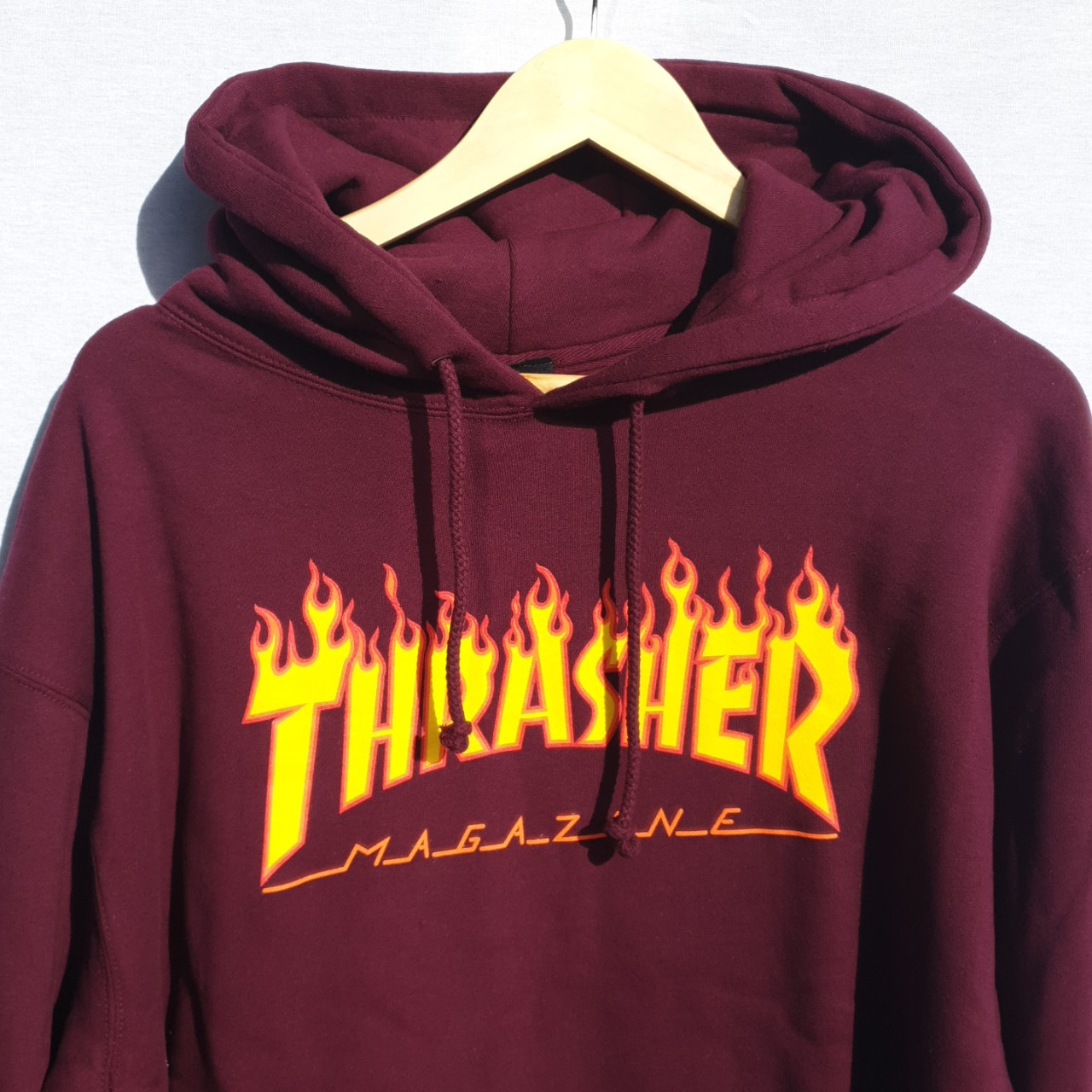 Thrasher Flame Logo Hoodie - Maroon